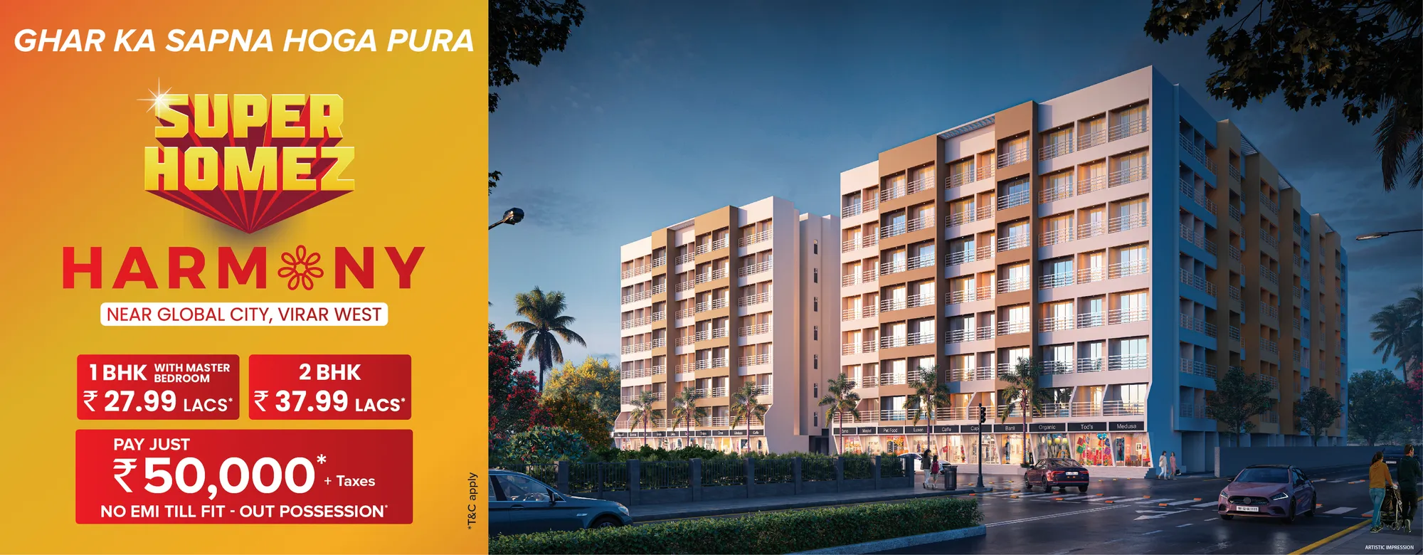 1, 2 BHK Flats in Virar West