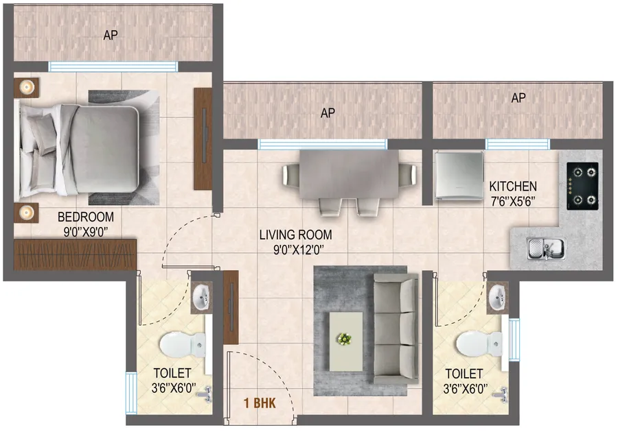 1bhk 2bhk flat for sale in virar